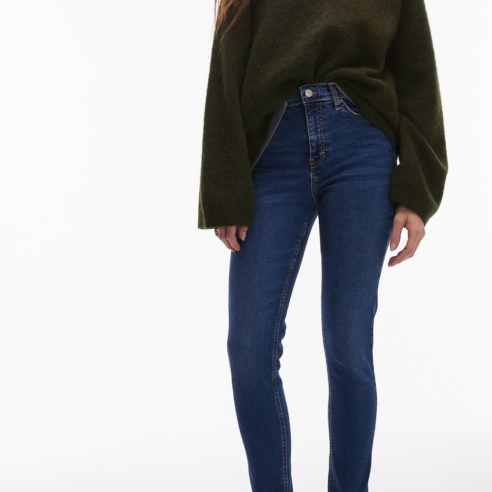 Topshop Jamie High Rise Skinny Classic Fit Blue Jeans Size 30